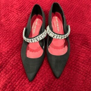 Kurt Geiger Black Women's Shoes with Crystal Strap